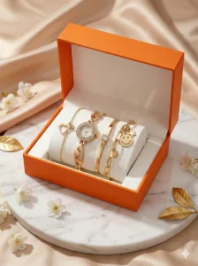 ساعة ستاتي | بكج فاخر جاهز للإهداء 🎁✨